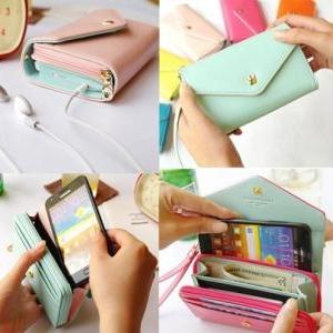 Woman Wrist Wallet Pouch Wristlet For Cell Phone..