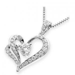 Fashion Heart Necklace (color Silver)