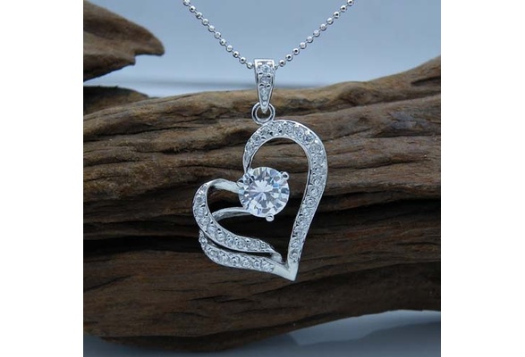 Fashion Heart Necklace (color Silver)